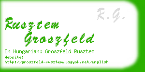 rusztem groszfeld business card